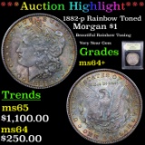 1882-p Morgan Dollar $1 Graded Choice+ Unc By USCG