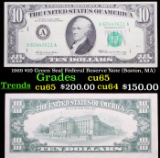 1969 $10 Green Seal Federal Reserve Note (Boston, MA) Grades Gem CU