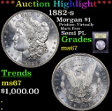 ***Auction Highlight*** 1882-s Morgan Dollar $1 Graded GEM++ Unc By USCG (fc)