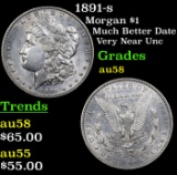 1891-s Morgan Dollar $1 Grades Choice AU/BU Slider