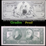 Proof 1896 $2 Bureau of Engraving & Printing Silver Certificate Grades Proof