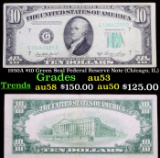 1950A $10 Green Seal Federal Reserve Note (Chicago, IL) Grades Select AU