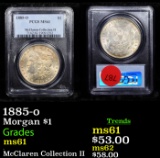 PCGS 1885-o Morgan Dollar $1 Graded ms61 By PCGS