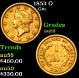 1853 O Gold Dollar $1 Grades Choice AU