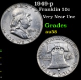 1949-p Franklin Half Dollar 50c Grades Choice AU/BU Slider