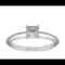 Decadance Sterling Silver 5mm Princess Cut Eng Ring Size 8.