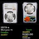 NGC 1879-s Morgan Dollar $1 Graded ms65+ By NGC