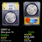 ANACS 1897-s Morgan Dollar $1 Graded au55 By ANACS