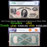 1917 $1 Legal Tender, Signatures of Speelman & White, FR39 Graded vf25 By PMG