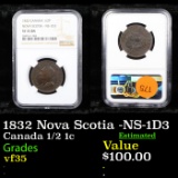 NGC 1832 Nova Scotia -NS-1D3 Graded vf35 By NGC