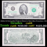 2003a $2 Green Seal Federal Reserve Note (San Francisco, CA) Grades Gem++ CU