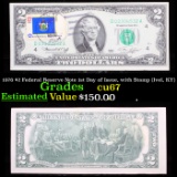 1976 $2 Federal Reserve Note 1st Day of Issue, with Stamp (Ivel, KY) Grades Gem++ CU