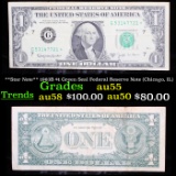 **Star Note** 1963B $1 Green Seal Federal Reserve Note (Chicago, IL) Grades Choice AU