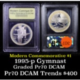 Proof 1995-p Olympic Gymnast Modern Commem Dollar $1 Graded GEM++ Proof Deep Cameo By USCG