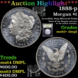 1888-p Morgan Dollar $1 Graded Select Unc+ DMPL By USCG