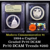 Proof 1994-s Capitol Modern Commem Dollar $1 Graded GEM++ Proof Deep Cameo By USCG