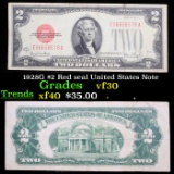 1928G $2 Red seal United States Note Grades vf++