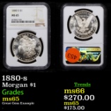 NGC 1880-s Morgan Dollar $1 Graded ms65 By NGC