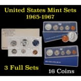 Group of 3 Special Mint Sets 1965-1967 20 coins
