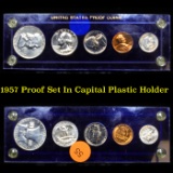1957 Proof Set In Capital Plastic Holder