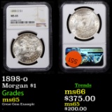 NGC 1898-o Morgan Dollar $1 Graded ms65 by NGC