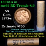 Uncirculated Shotgun Lincoln 1c roll, 1973-s 50 pcs Brandt Wrapper