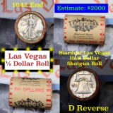 ***Auction Highlight*** Old Casino 50c Roll $10 Halves Stardust Hotel Vegas 1942 Walker & 'D' Frankl