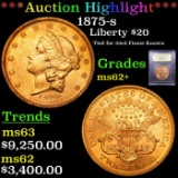 ***Auction Highlight*** 1875-s Gold Liberty Double Eagle $20 Graded Select Unc By USCG (fc)