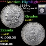 ***Auction Highlight*** 1897-o Morgan Dollar $1 Graded Choice AU/BU Slider+ By USCG (fc)