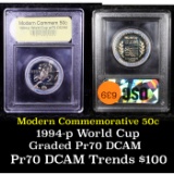 Proof 1994-P World Cup Modern Commem Half Dollar 50c Graded GEM++ Proof Deep Cameo By USCG