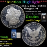 ***Auction Highlight*** NGC 1882-cc GSA Hoard Morgan Dollar $1 Graded ms62 DMPL By NGC (fc)