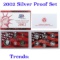 2002 United States Silver Proof Set - 10 pc set, about 1 1/2 ounces of pure silver