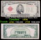 1928E $5 Red Seal United States Note Grades vf++