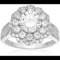 Decadence Sterling Silver 8mm Round Cluster Ring Size 7