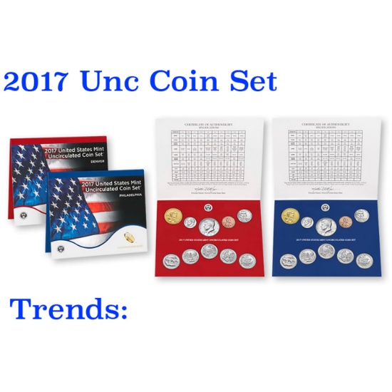 2017 United States Mint Uncurculated Coin Set 20