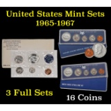 Group of 3 Special Mint Sets 1965-1967 15 coins
