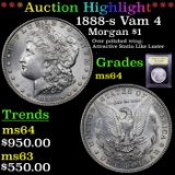 ***Auction Highlight*** 1888-s Vam 4 Morgan Dollar 1 Graded Choice Unc By USCG (fc)