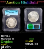 ***Auction Highlight*** 1879-s Morgan Dollar $1 Graded ms67 By ICG (fc)