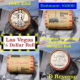 ***Auction Highlight*** Old Casino 50c Roll $10 Halves Flamingo Hotel Vegas 1943 Walker & 'D' Frankl