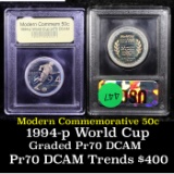 Proof 1994-P World Cup Modern Commem Half Dollar 50c Graded GEM++ Proof Deep Cameo By USCG