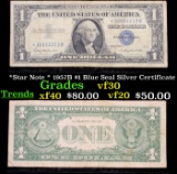 *Star Note * 1957B $1 Blue Seal Silver Certificate Grades vf++