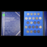 Partial Jefferson Nickel Book 1940-1967 14 coins