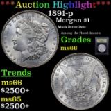 ***Auction Highlight*** 1891-p Morgan Dollar 1 Graded GEM+ Unc By USCG (fc)