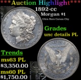 ***Auction Highlight*** 1892-cc Morgan Dollar $1 Grades Unc Details PL (fc)