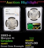 ***Auction Highlight*** NGC 1883-o Morgan Dollar $1 Graded ms65 By NGC (fc)