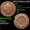1863 Indian Double Mint Error Civil War Token 1c Grades g+