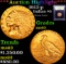 ***Auction Highlight*** 1912-p Gold Indian Half Eagle $5 Graded Select Unc By USCG (fc)