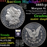 ***Auction Highlight*** 1885-p Morgan Dollar $1 Graded Choice Unc+ DMPL By USCG (fc)