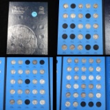 Partial Mercury Dime Book 1916-1945 64 coins Grades