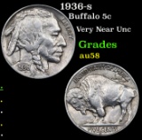 1936-s Buffalo Nickel 5c Grades Choice AU/BU Slider